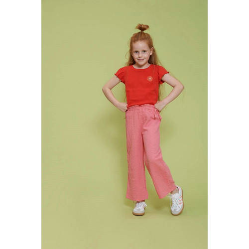 Jubel wide leg broek Salsa Sunset roze Meisjes Mousseline Effen - maat 110 afbeelding