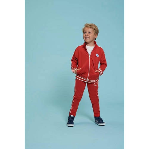 Sturdy sweatvest Run the Day rood/wit Jongens Polyester Opstaande kraag - maat 98 afbeelding
