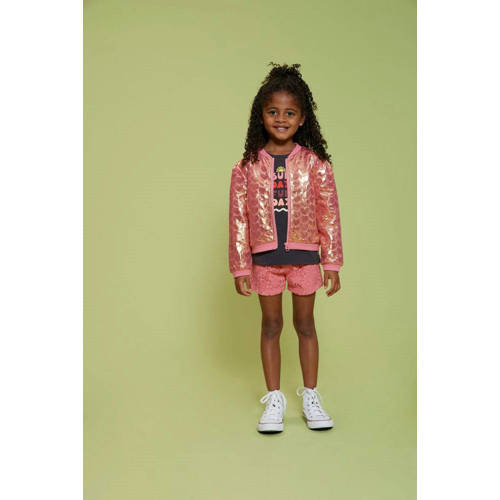 Jubel jasje Salsa Sunset roze Meisjes Polyester-katoen Ronde hals Hartjes - maat 140 afbeelding