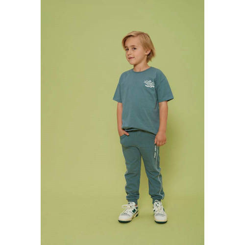Sturdy joggingbroek Lagoon Legends petrol Blauw Jongens Sweat Tekst - maat 98 afbeelding
