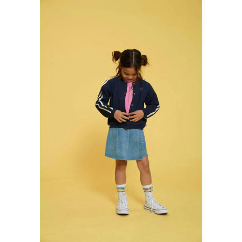Jubel denim skort Rolling into Spring light blue denim Rok Blauw Bloemen - maat 140 afbeelding