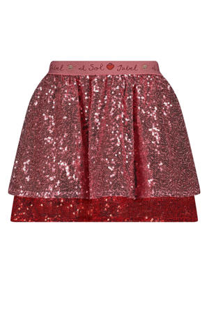 rok Salsa Sunset met pailletten roze/bordeaux