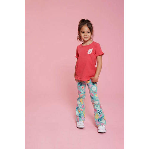 Jubel T-shirt Lazy Lagoon met backprint fuchsia Roze Meisjes Katoen Ronde hals - maat 122 afbeelding