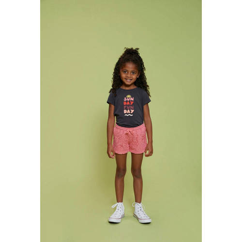 Jubel T-shirt Salsa Sunset antraciet/roze Grijs Meisjes Katoen Ronde hals - maat 104 afbeelding
