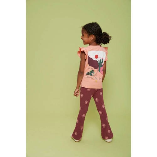 Jubel T-shirt Salsa Sunset zalmroze Meisjes Katoen Ronde hals Backprint - maat 98 afbeelding