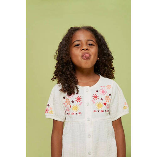 Jubel blouse Salsa Sunset ecru Meisjes Mousseline Ronde hals All over print - maat 122 afbeelding