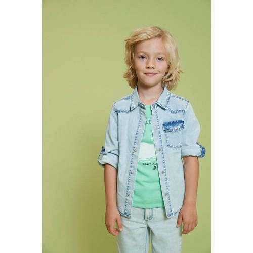 Sturdy T-shirt Lagoon Legends groen Jongens Katoen Ronde hals Printopdruk - maat 116 afbeelding