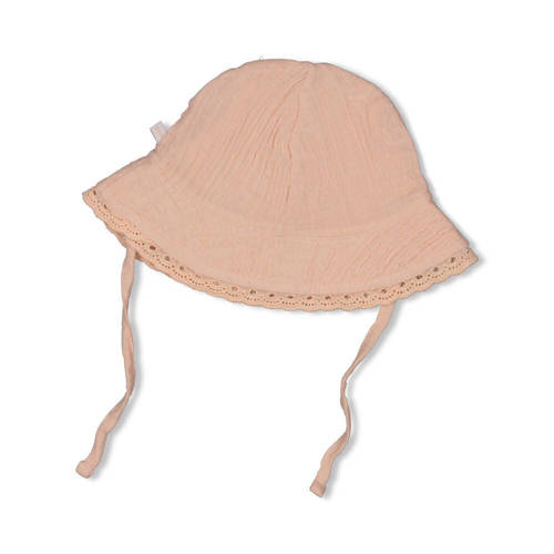 Feetje zonnehoedje Summer Woven roze Meisjes Mousseline Effen - maat 44/68 afbeelding