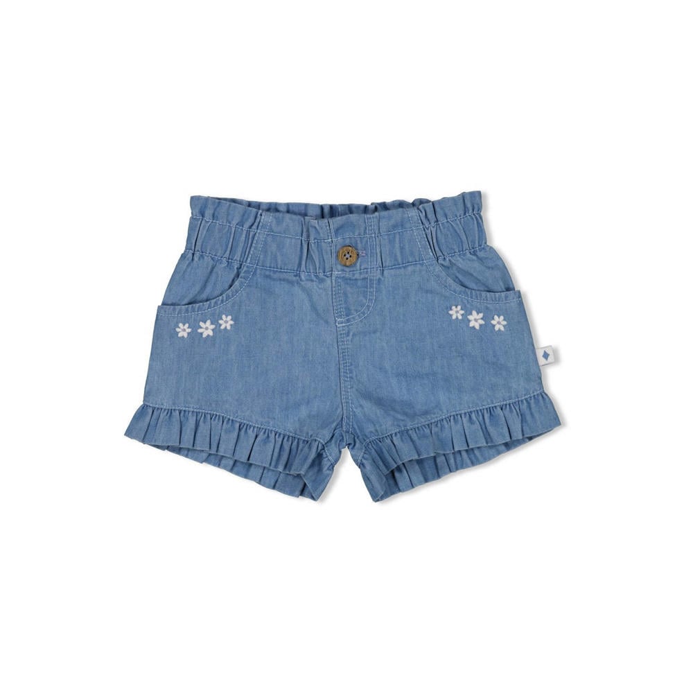 Light blue denim meisjes Feetje short Summer Denims van katoen met regular fit, regular waist en effen