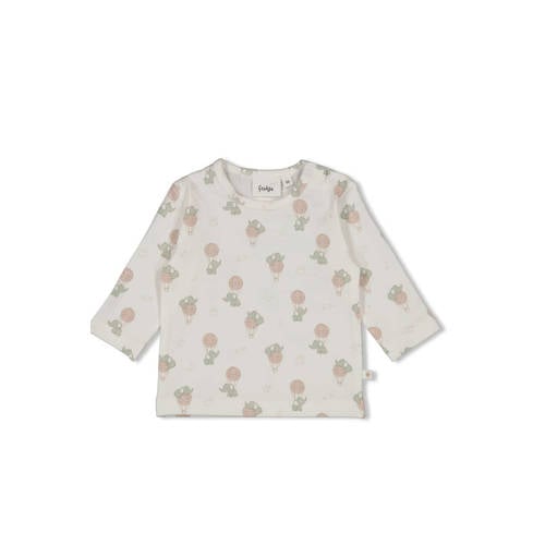 Feetje longsleeve ecru Jongens/Meisjes Katoen Ronde hals All over print - maat 68 afbeelding