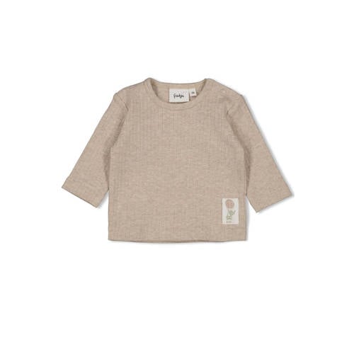 Feetje longsleeve taupe Bruin Jongens/Meisjes Katoen Ronde hals Effen - maat 50 afbeelding