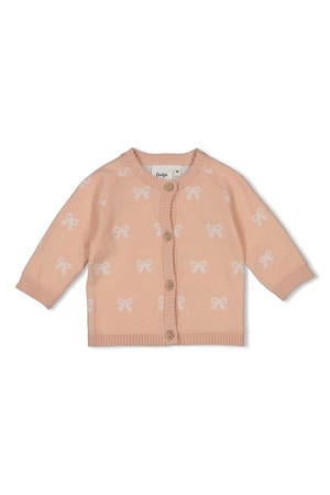 fijn gebreid vest The Knits roze