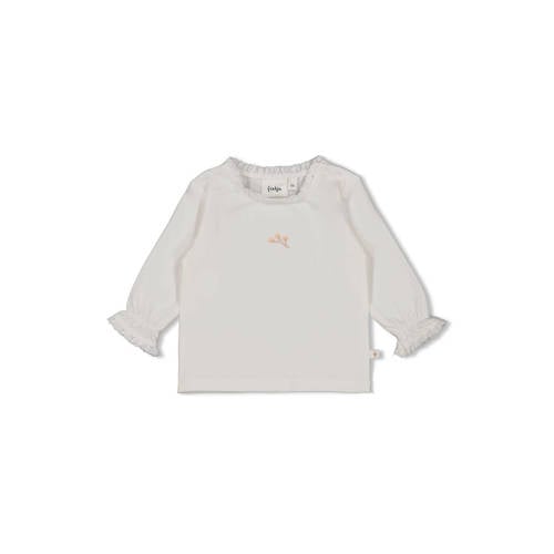 Feetje longsleeve Delicate Flower offwhite Ecru Meisjes Katoen Ronde hals - maat 50 afbeelding