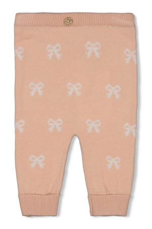 fijn gebreide babybroek The Knits roze