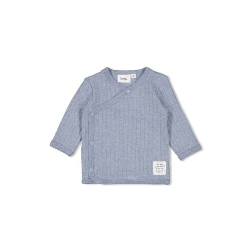 Feetje overslag longsleeve Blue Ocean blauw Jongens Katoen V-hals Effen - maat 62 afbeelding