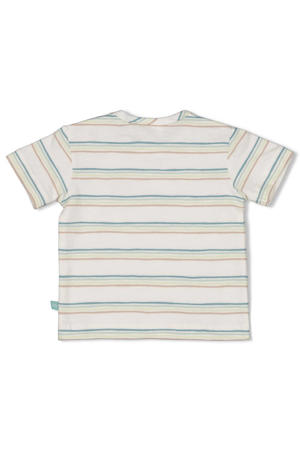 T-shirt You Croc my World ecru/blauw