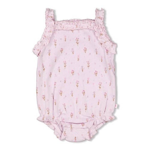 Feetje playsuit Flower Ranch lila Paars Meisjes Katoen Vierkante hals Bloemen - maat 56 afbeelding