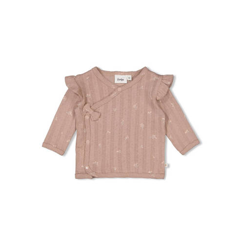 Feetje overslag longsleeve Delicate Flower oudroze Meisjes Katoen Ronde hals - maat 44 afbeelding