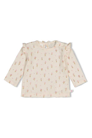 longsleeve Flower Ranch ecru/roze
