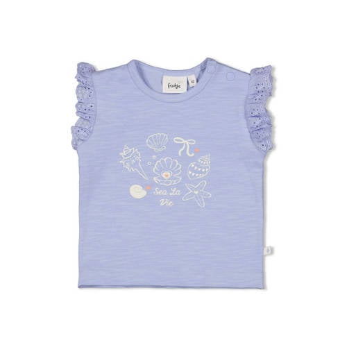 Feetje T-shirt Sea La Vie lavendel Paars Meisjes Katoen Ronde hals Printopdruk - maat 74 afbeelding
