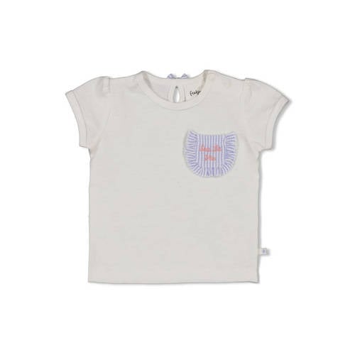 Feetje T-shirt Sea La Vie ecru Meisjes Katoen Ronde hals Effen - maat 86 afbeelding