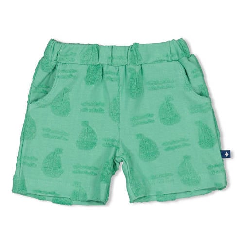 Feetje casual short Seaside Happiness groen Korte broek Jongens Badstof - maat 80 afbeelding