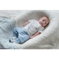 thumbnail: Feetje T-shirt Seaside Happiness ecru/blauw