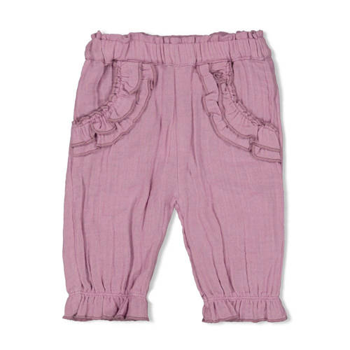 Feetje casual broek Flower Ranch lila Paars Meisjes Mousseline Effen - maat 74 afbeelding