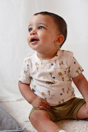 thumbnail: Feetje T-shirt Safari Savage ecru/blauw