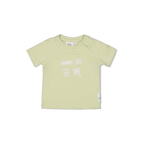 Feetje T-shirt You Croc my World limegroen Jongens Katoen Ronde hals Printopdruk - maat 56 afbeelding
