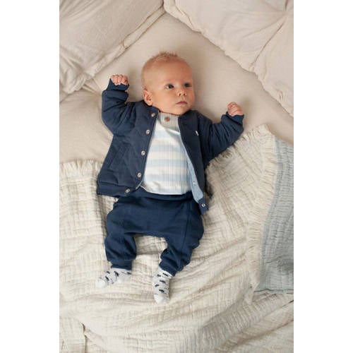 Feetje babybroek Blue Ocean marineblauw Jongens Katoen Effen - maat 68 afbeelding