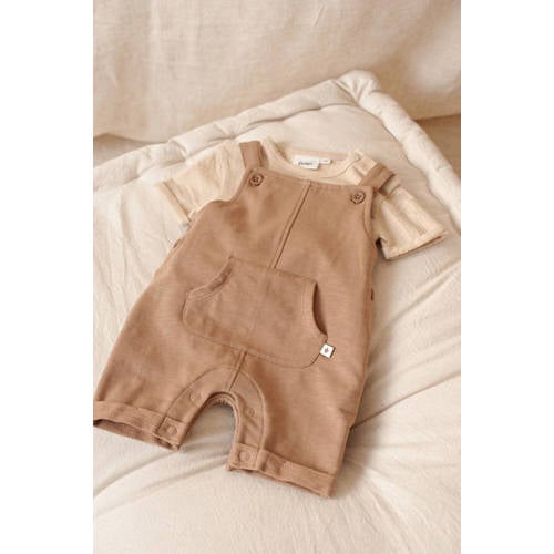 Feetje T-shirt Sssiesta zand Beige Jongens Katoen Ronde hals Effen - maat 74 afbeelding