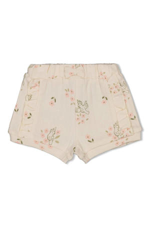 korte broek Let Your Dreams Blossom ecru