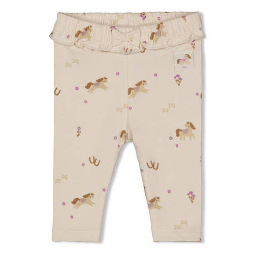 Feetje legging Flower Ranch ecru Meisjes Katoen Dierenprint - maat 68 afbeelding