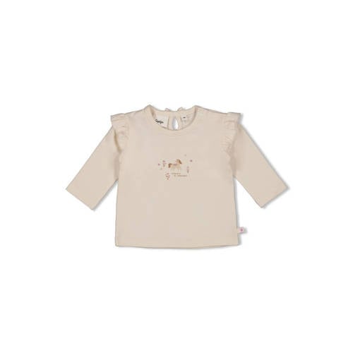 Feetje longsleeve Flower Ranch ecru Meisjes Katoen Ronde hals Printopdruk - maat 80 afbeelding