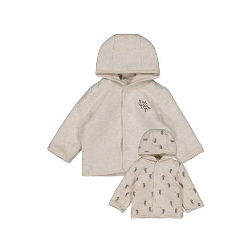 Feetje reversible sweat zomerjas Sea Sweeties ecru Jongens Katoen Capuchon - maat 68 afbeelding
