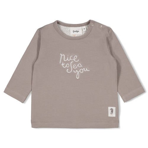 Feetje longsleeve Sea Sweeties grijs Jongens/Meisjes Stretchkatoen Ronde hals - maat 68 afbeelding