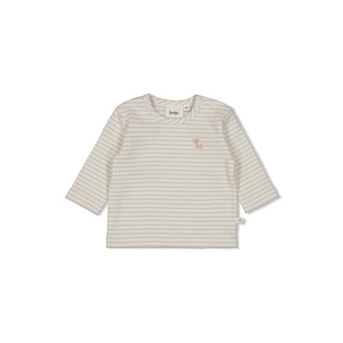 Feetje gestreepte longsleeve mintgroen Jongens/Meisjes Katoen Ronde hals - maat 74 afbeelding
