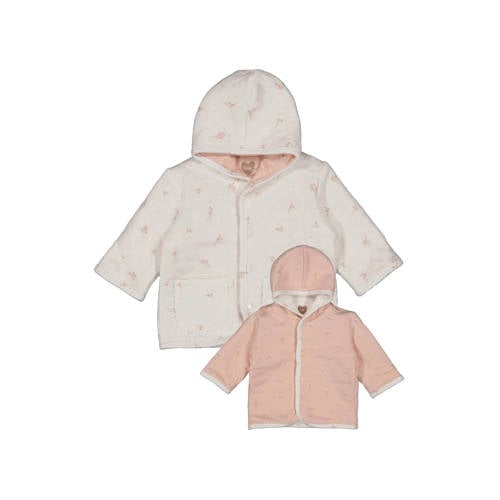 Feetje reversible zomerjas Delicate Flower roze/ecru Meisjes Katoen Capuchon - maat 44 afbeelding