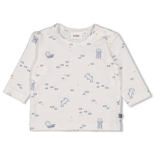 Feetje longsleeve Blue Ocean wit/blauw Jongens Katoen Ronde hals All over print - maat 50 afbeelding