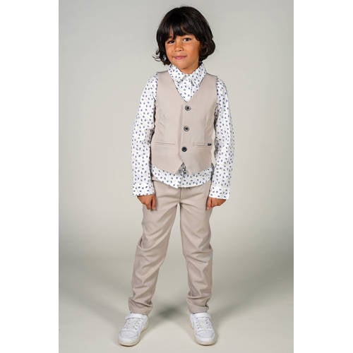 Le Chic Garcon gilet grijs Jongens Polyester V-hals Effen - maat 122/128 afbeelding