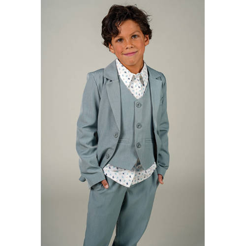 Le Chic Garcon overhemd wit Jongens Katoen Klassieke kraag All over print - maat 116 afbeelding