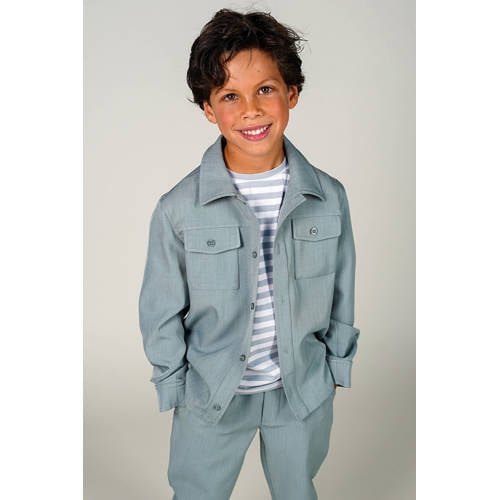 Le Chic Garcon overhemd groen Jongens Polyester Klassieke kraag Effen - maat 122/128 afbeelding