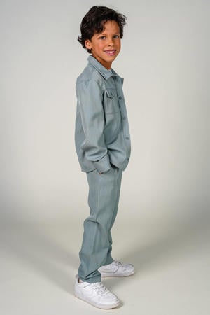 rapered chino zachtgroen