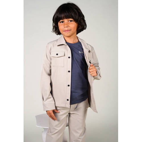 Le Chic Garcon overhemd grijs Jongens Polyester Klassieke kraag Effen - maat 146/152 afbeelding