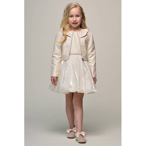 Le Chic imitatieleren jasje zomer ecru Meisjes Imitatieleer Ronde hals - maat 122/128 afbeelding