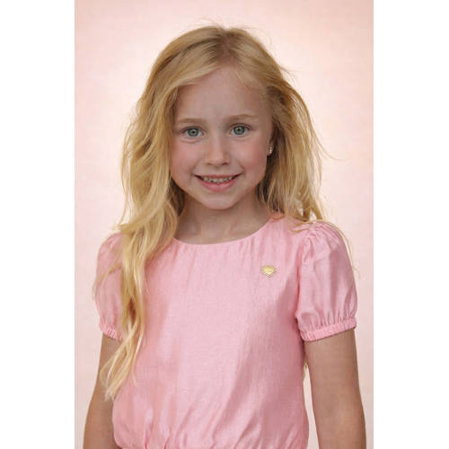 Le Chic blousetop roze Meisjes Viscose Ronde hals Effen - maat 122/128 afbeelding