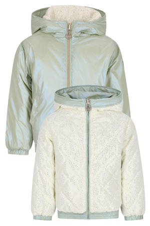 reversible jas mintgroen