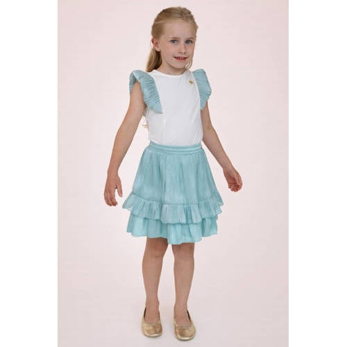 Le Chic mini rok lichtblauw Meisjes Polyamide Effen - maat 134/140 afbeelding