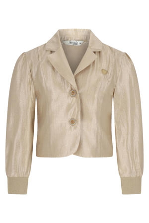 korte blazer goud